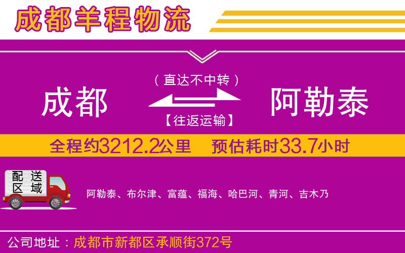 成都到阿勒泰貨運(yùn)