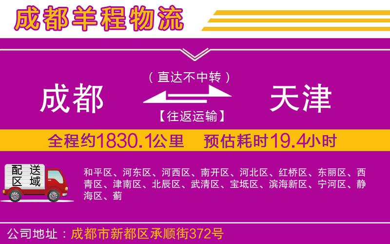 成都到天津物流專線