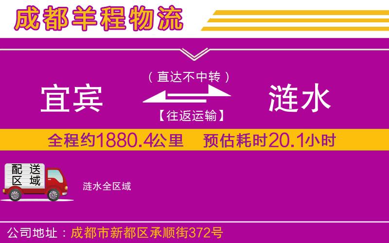 宜賓到漣水物流公司