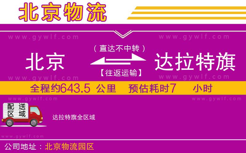 北京到達(dá)拉特旗物流公司