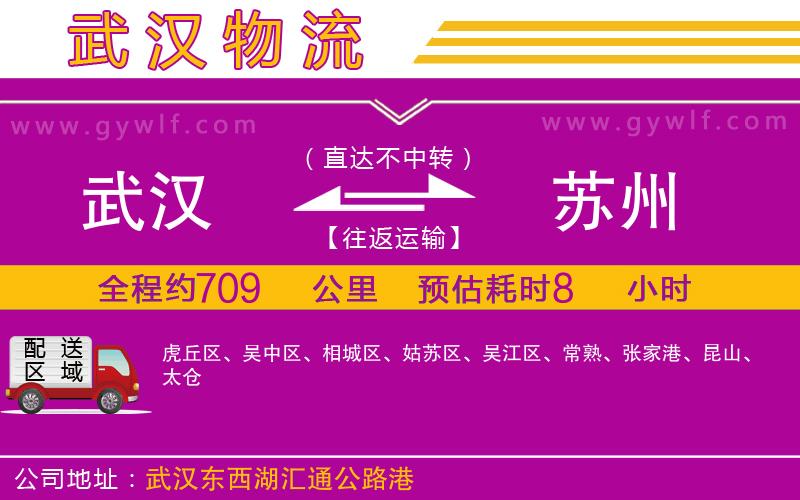 武漢到蘇州物流公司