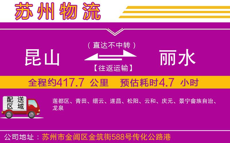 昆山到麗水物流公司