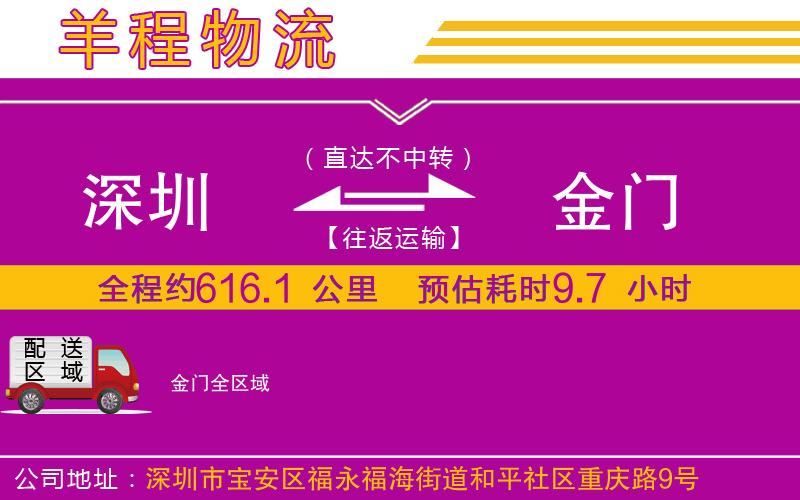 深圳到金門物流公司