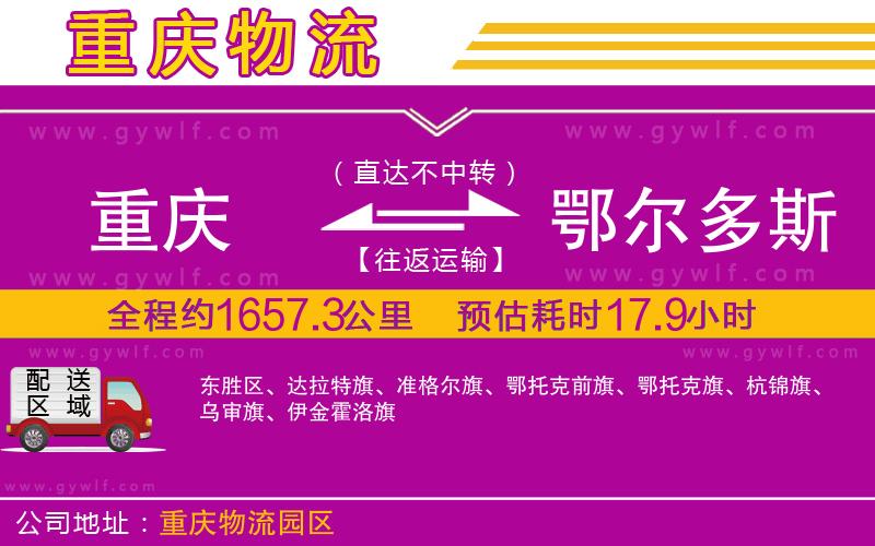 重慶到鄂爾多斯物流公司