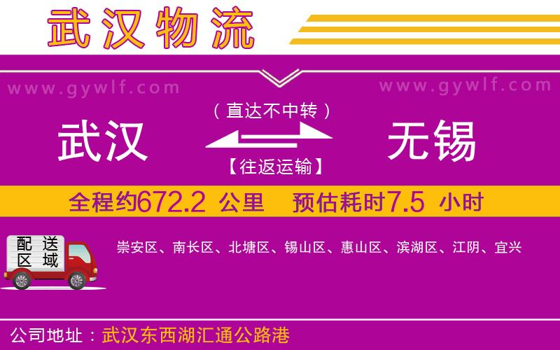 武漢到無錫物流公司
