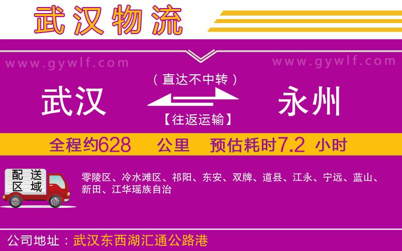 武漢到永州物流公司