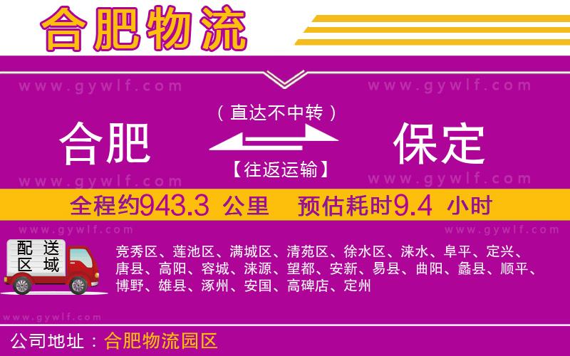 合肥到保定物流公司