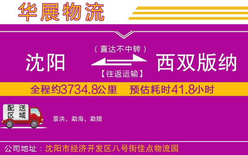 沈陽到西雙版納傣族自治州物流公司