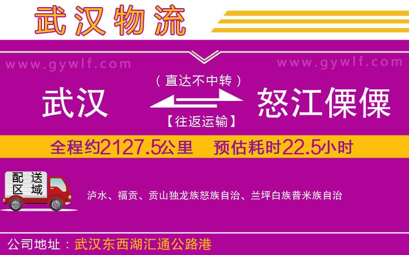 武漢到怒江傈僳族自治州物流公司