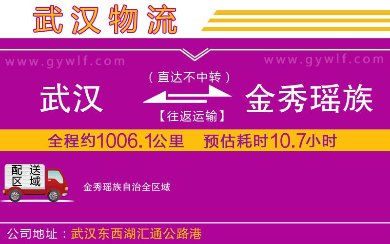 武漢到金秀瑤族自治物流公司