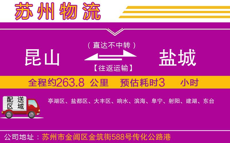 昆山到鹽城物流公司