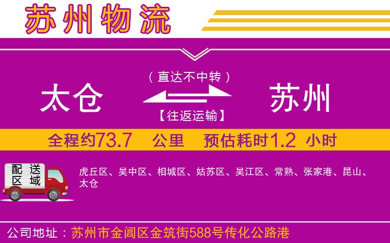 太倉(cāng)到蘇州物流公司