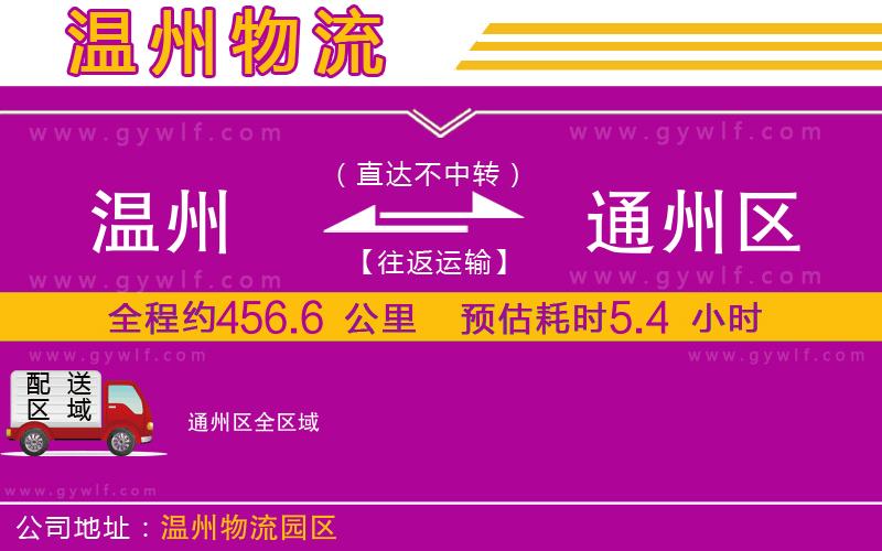 溫州到通州區(qū)物流公司