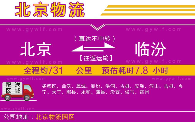 北京到臨汾物流公司