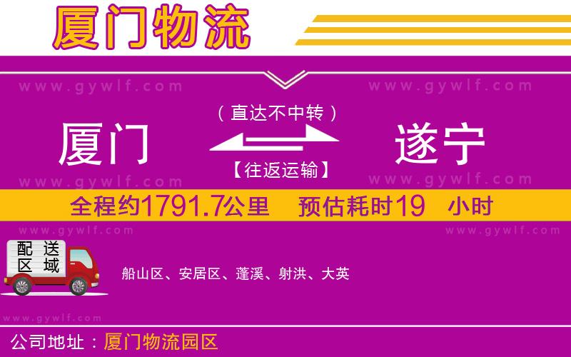 廈門到遂寧物流公司