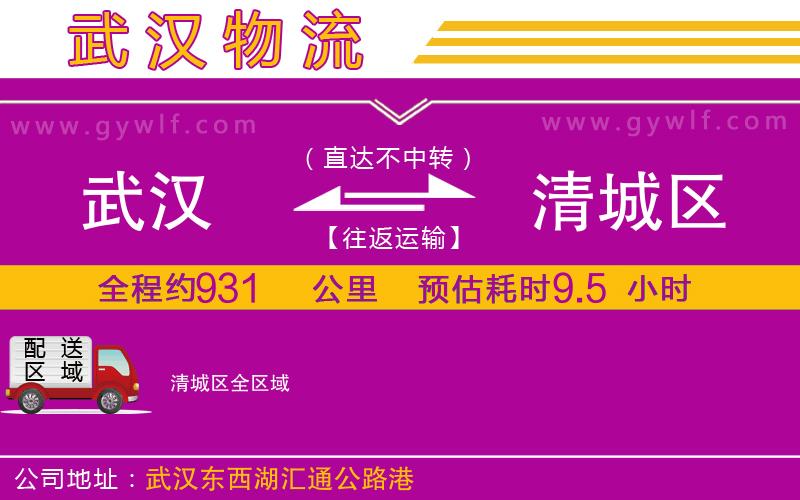 武漢到清城區(qū)物流公司