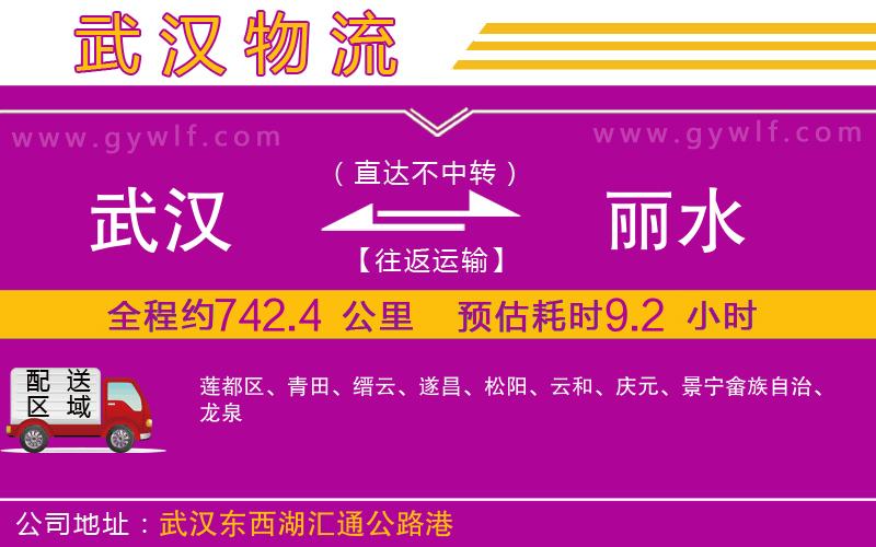 武漢到麗水物流公司