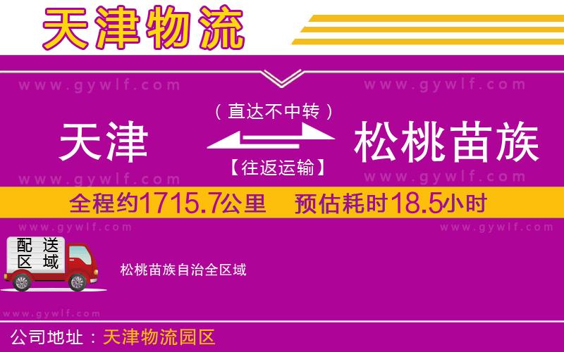 天津到松桃苗族自治物流公司