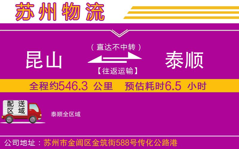 昆山到泰順物流公司