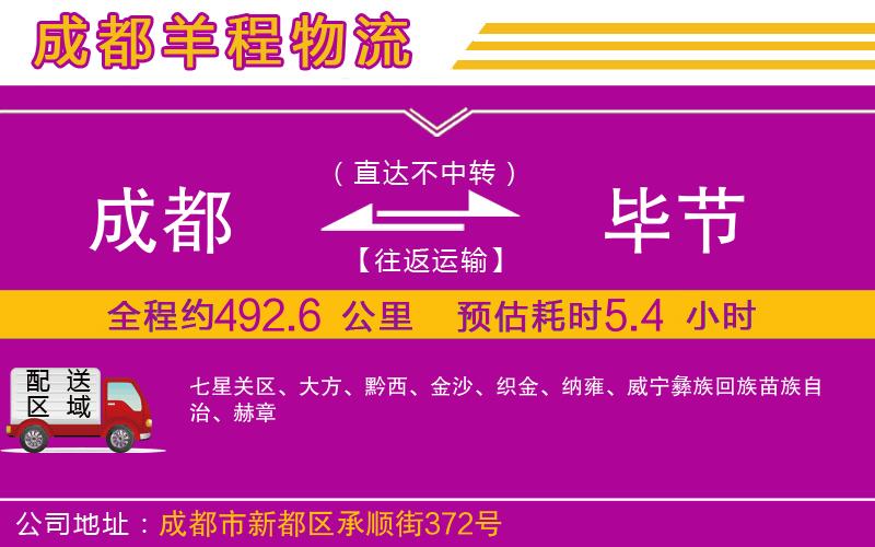 成都至畢節(jié)貨運公司