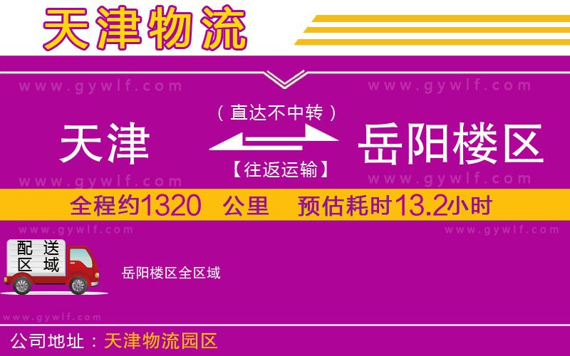 天津到岳陽(yáng)樓區(qū)物流公司