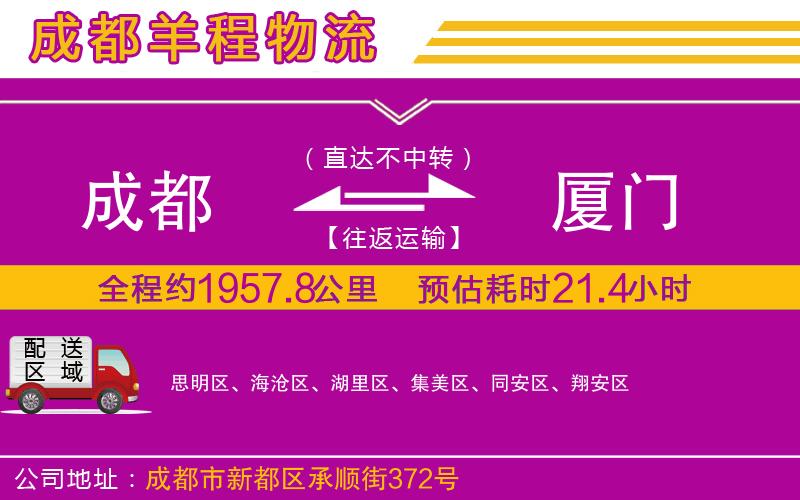 成都到廈門(mén)貨運(yùn)公司