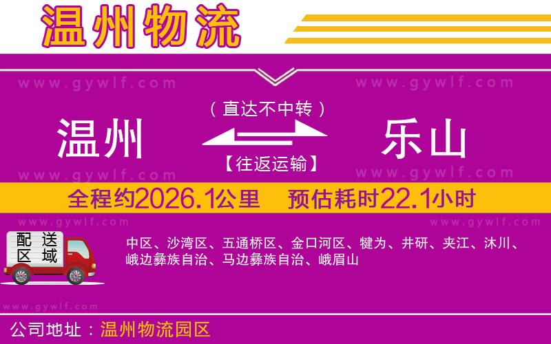 溫州到樂山物流公司