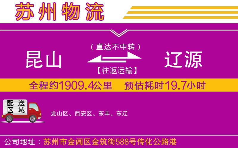 昆山到遼源物流公司