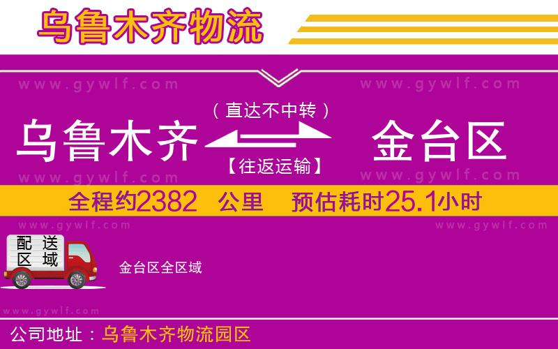 烏魯木齊到金臺區(qū)物流公司