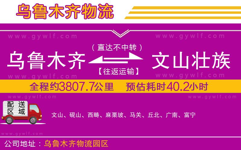 烏魯木齊到文山壯族苗族自治州物流公司 烏魯木齊到文山壯族苗族自治州物流公司