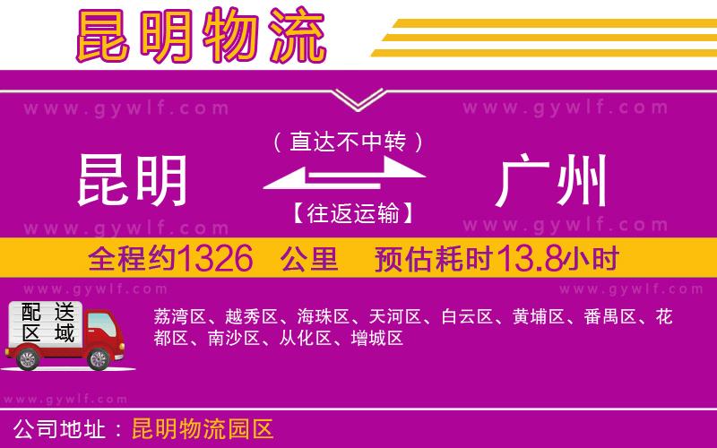 昆明到廣州物流公司