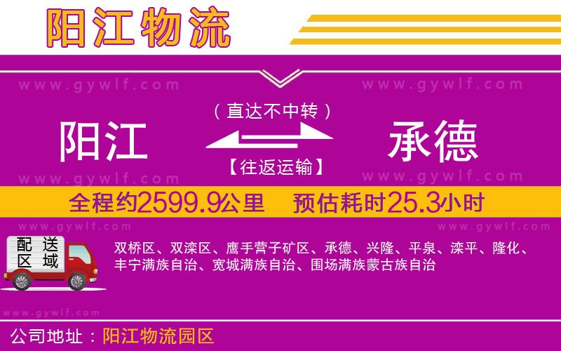 陽(yáng)江到承德物流公司