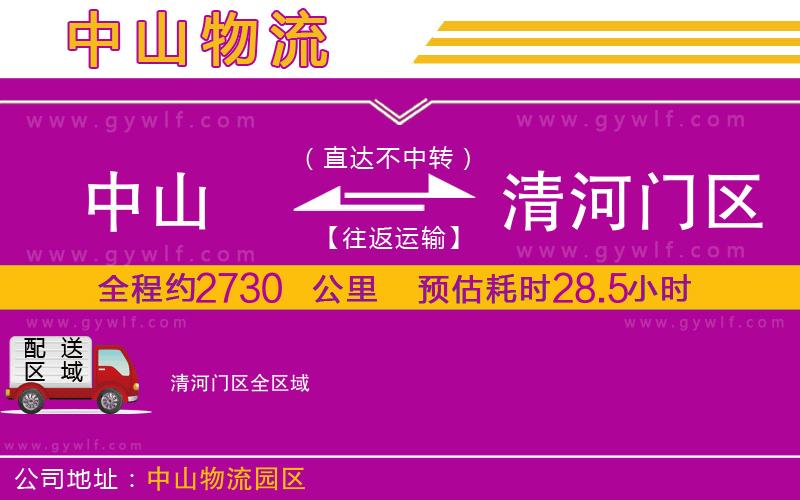 中山到清河門區(qū)物流公司