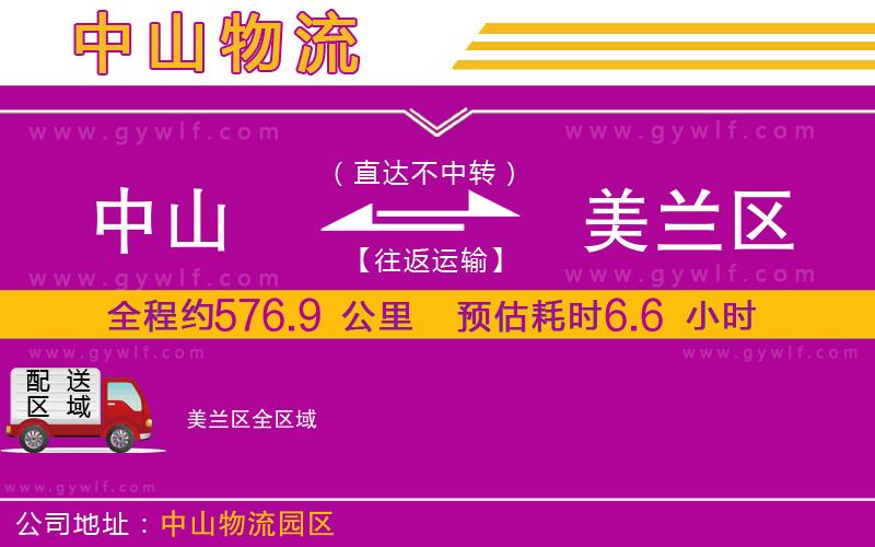 中山到美蘭區(qū)物流公司