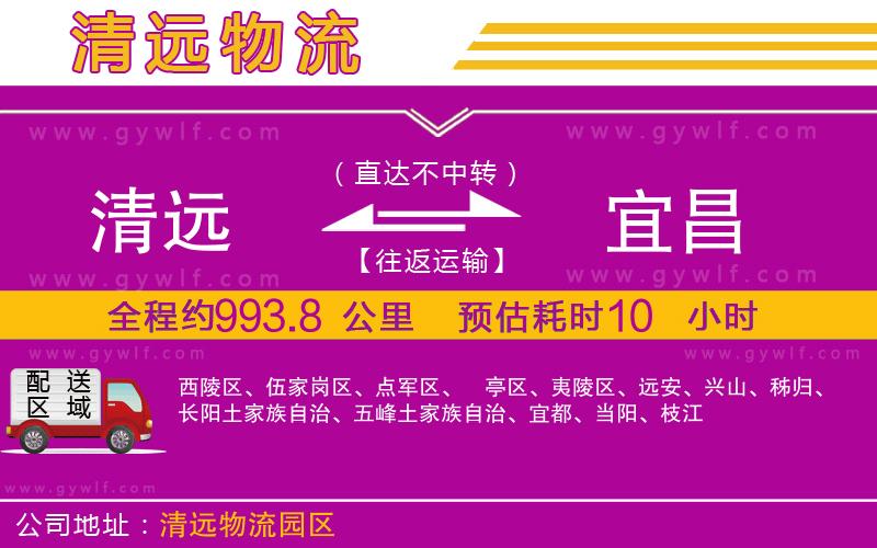 清遠(yuǎn)到宜昌物流公司