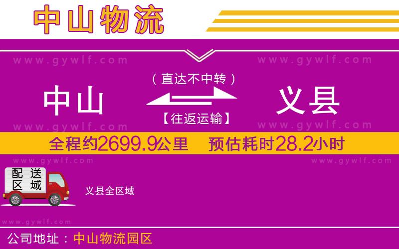 中山到義縣物流公司