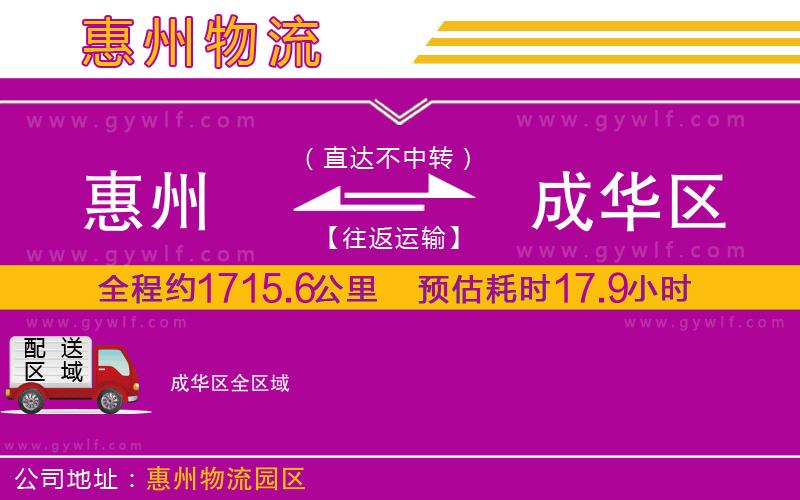 惠州到成華區(qū)物流公司