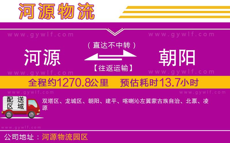河源到朝陽物流公司 河源到朝陽物流公司