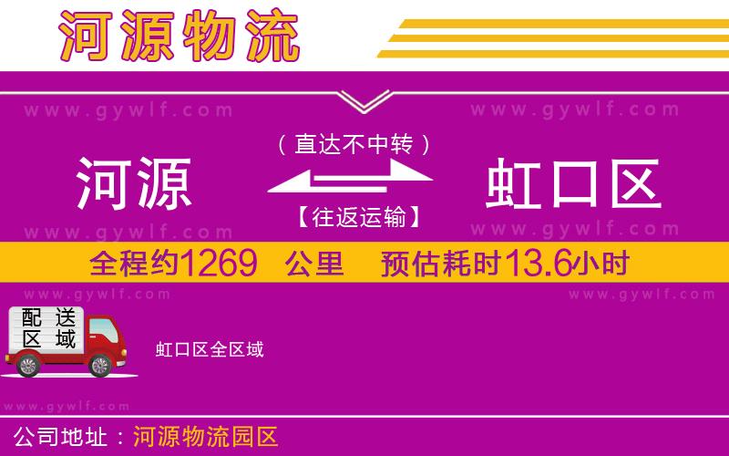 河源到虹口區(qū)物流公司