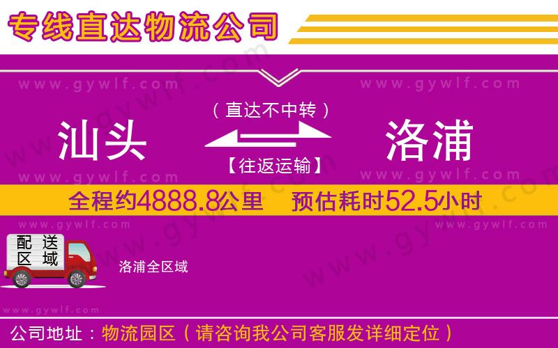 汕頭到洛浦物流公司
