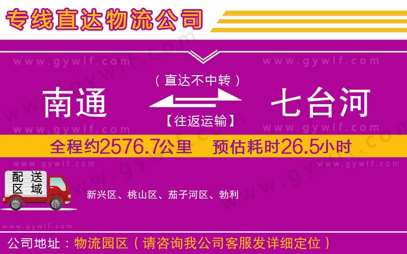 南通到七臺河物流公司 南通到七臺河物流公司