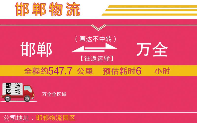 邯鄲到萬(wàn)全物流公司