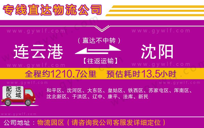 連云港到沈陽物流公司 連云港到沈陽物流公司