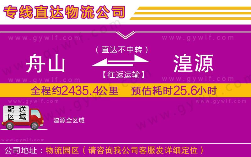 舟山到湟源物流公司