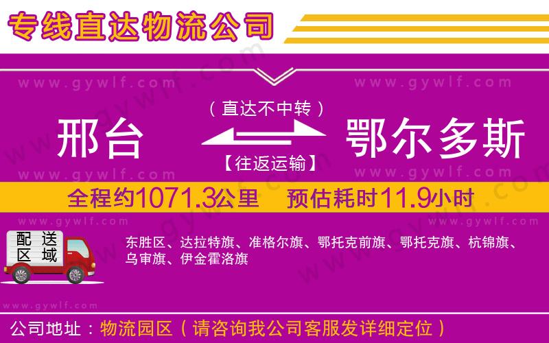 邢臺(tái)到鄂爾多斯物流公司