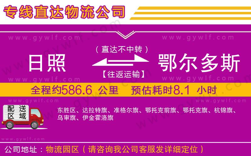 日照到鄂爾多斯物流公司