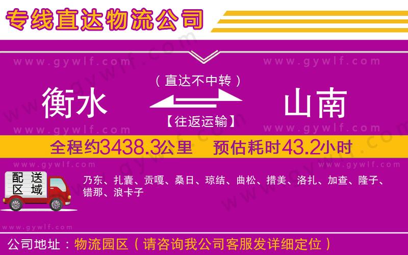 衡水到山南物流公司