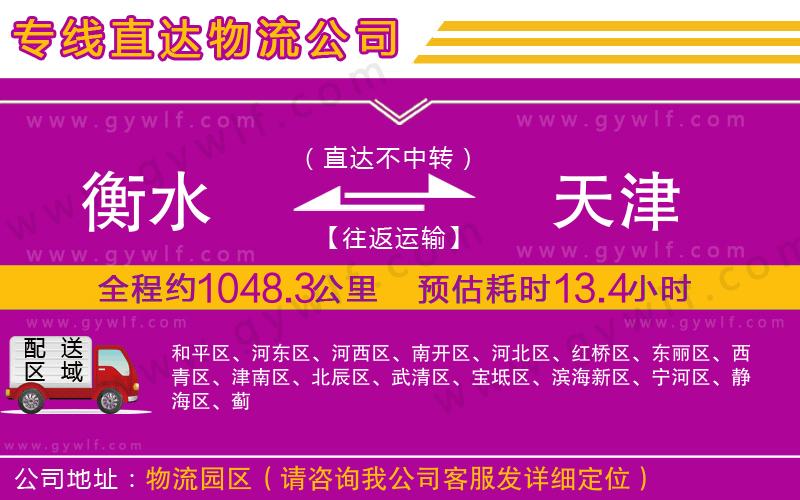 衡水到天津物流公司