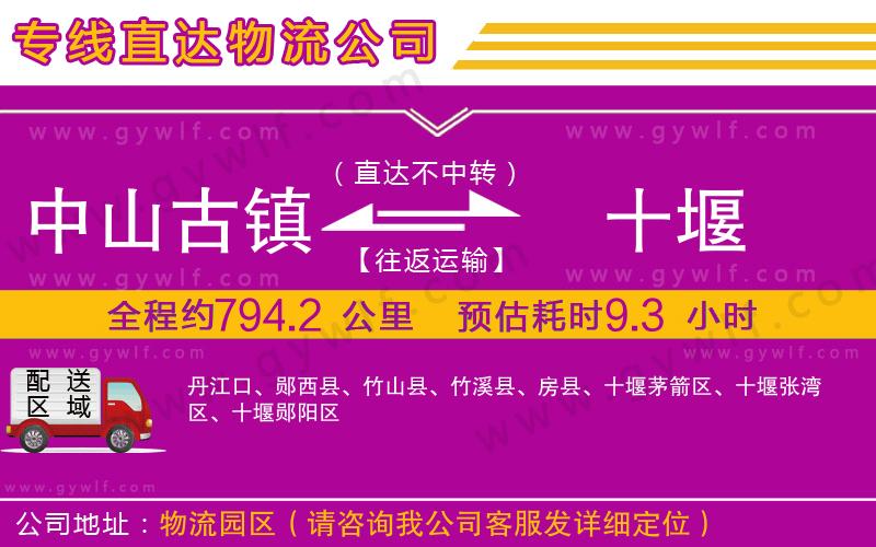 中山古鎮(zhèn)到十堰物流公司