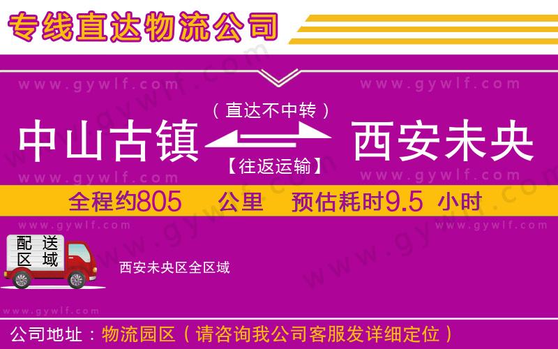 中山古鎮(zhèn)到西安未央?yún)^(qū)物流公司
